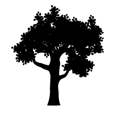 Premium Vector | Black tree silhouette