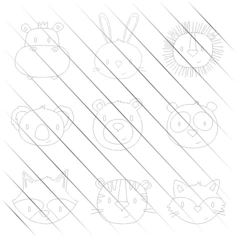 Plotterdatei L Wenjunges Tierbuttons Single Line Private Lizenz German