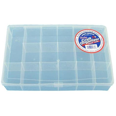 Darice Craft Organizers Clear Plastic 17 Compartment Organizer Box 1 Each