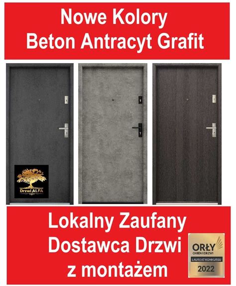 Drzwi Wej Ciowe Wewn Trzne Zewn Trzne Klatkowe Beton Grafit Antracyt