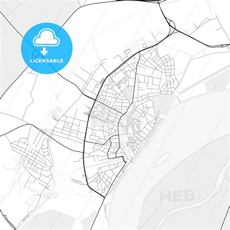 Vector PDF map of Vidin, Bulgaria - HEBSTREITS