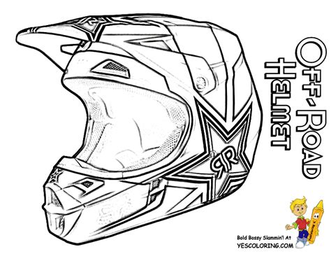 Dirt Bike Helmet Coloring Pages