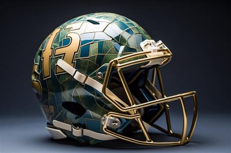 Premium AI Image | A football helmet with the word notre dame on it