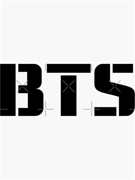 "BTS Font Tee" Sticker by ssanaashaikh | Redbubble