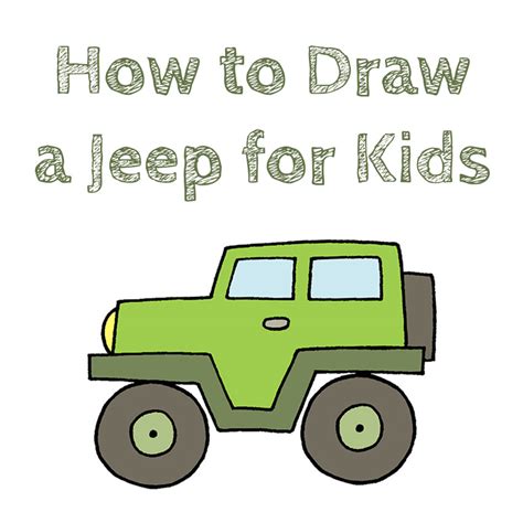 How To Draw A Jeep For Kids How To Draw Easy
