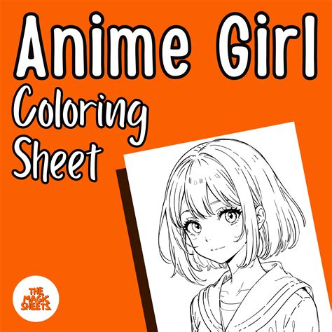 Cute Anime Girl Coloring Sheet Made By Teachers