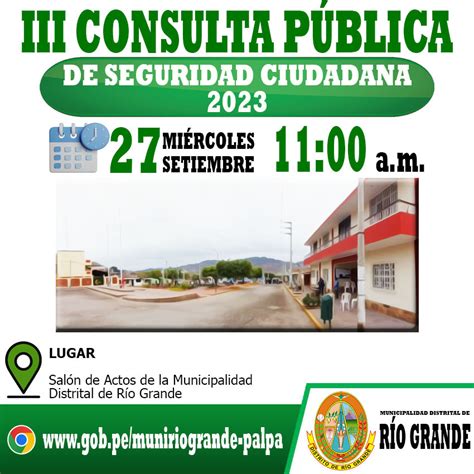 III Consulta Pública de Seguridad Ciudadana Campañas Municipalidad