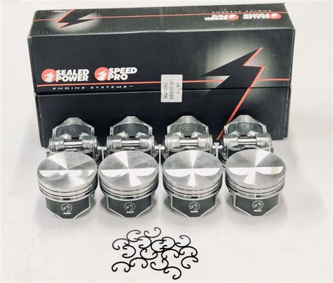 Sealed Power H631CP Hypereutectic 2VR Pistons And Moly Rings Set SB