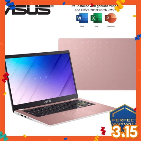 Asus Laptop Vivobook Go 14 E410k Abv227ts 14 Rose Pink Celeron N4500 8gb 256gb Ssd Intel