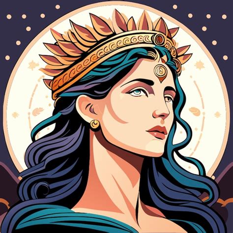 Aphrodite Greek Goddess Vector Illustration Premium Ai Generated Vector