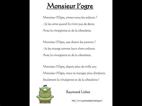 Monsieur L Ogre Raymond Lichet Youtube