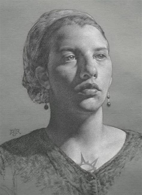 Idaline Female Portrait Drawing By Anthony Tony Ryder B 1957