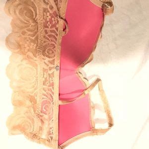 PINK Victoria S Secret Intimates Sleepwear New Victoria Secret Push Up Bralette Nude Lace