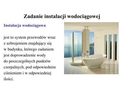 PPT Instalacje wodociągowe PowerPoint Presentation free download