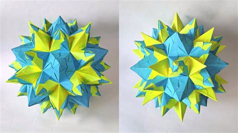 Origami Rhombus Star Kusudama By Paolo Bascetta Paper Kusudama Stars