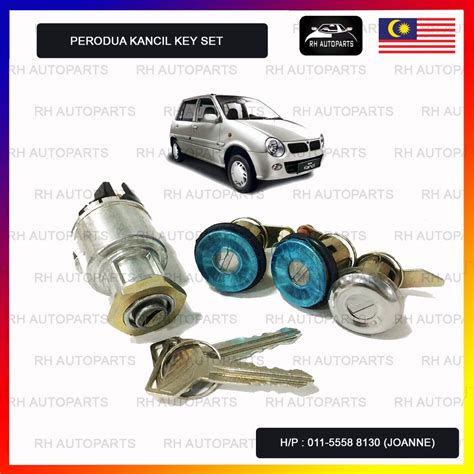 O69005 87B24 Perodua Kancil Perodua Rusa Key Lock Key Set Full Set