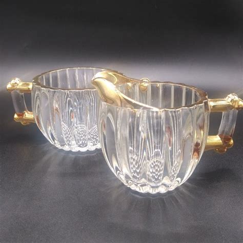 Serving Odds And Ends Home And Living Vintage Jeannette Glass National Patterned Sugar And Creamer