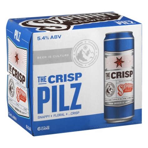 Sixpoint Brewery The Crisp Pilz Pilsner Beer 6 Cans 12 Fl Oz