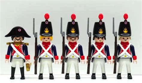 4 X FUSILIER Officier Français Playmobil Garde Soldat Napoléon Haut