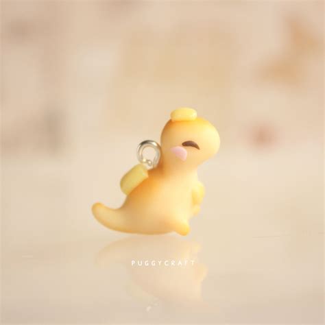 Kawaii Dino Bread Charm Polymer Clay