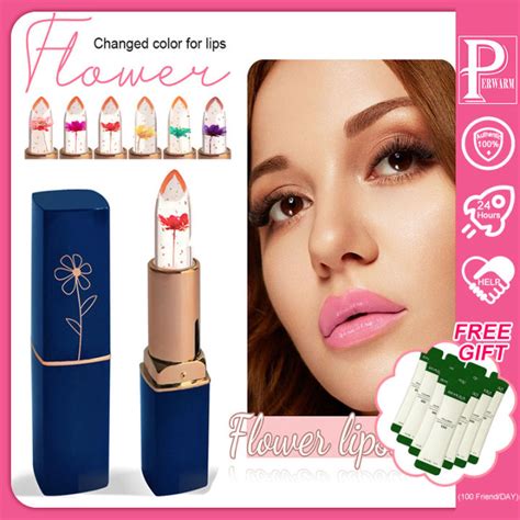 Perwarm Flower Balm Lipstick Long Lasting Crystal Jelly Moisturizer