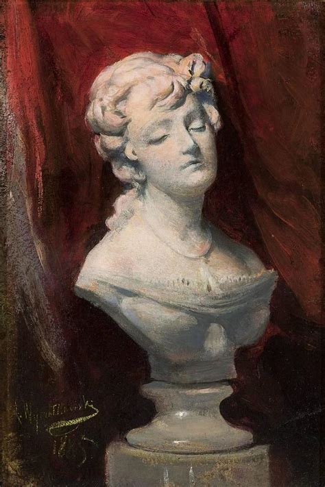 Bust Of Helena Modrzejewska Painting By Leon Wyczolkowski Fine Art