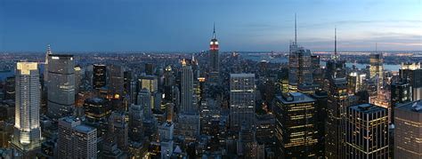 Aerial View Bangunan Kota New York Empire State Building Kota