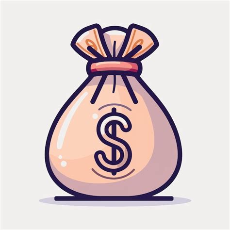 Cartoon Money Bag Illustration Premium Ai Generated Vector