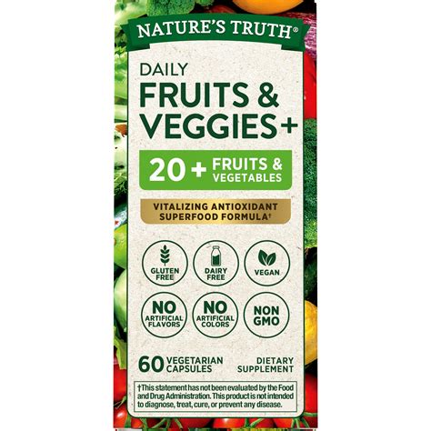 New Natures Truth Super Fruits And Veggies Capsules 60 Ct Cvs Pharmacy