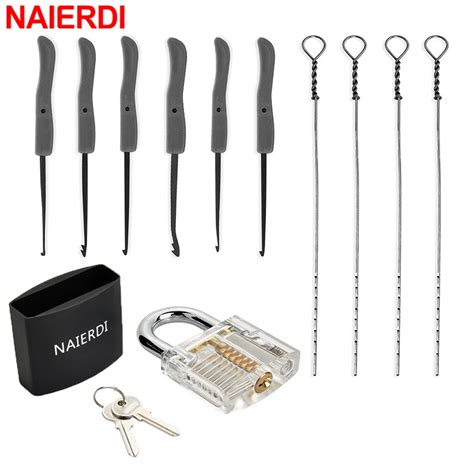 Naierdi Transparent Visible Pick Cutaway Practice Padlock With Broken