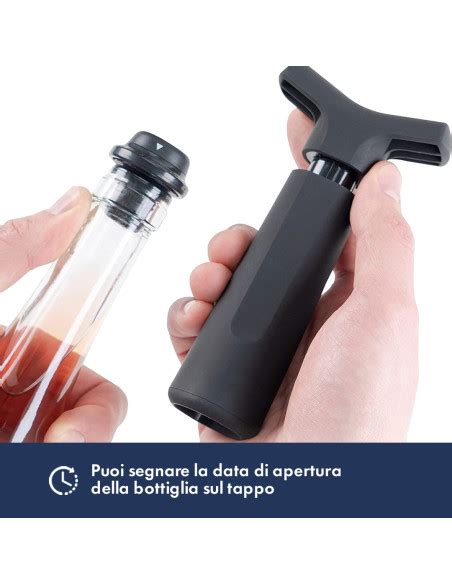 Pompa Salva Vino Per Bottiglie Con Tappi Sottovuoto In Silicone