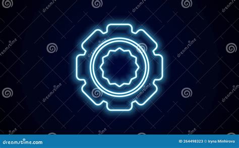 Icono Del Pi N De Ne N Brillante Aislado En Fondo Negro Signo De