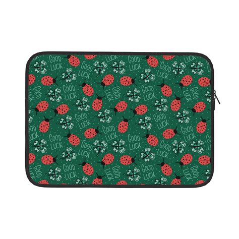 Cauagu Good Luck Ladybug Print Laptop Sleeve Case Laptop Cover Portable Laptop Sleeve Briefcase