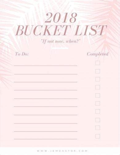 Bucket List Template Pdf | Flyer Template