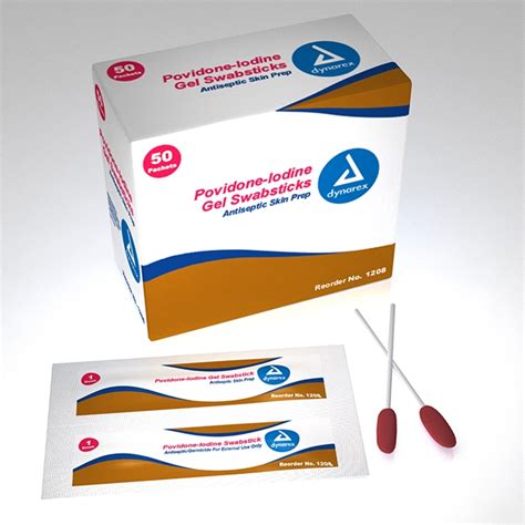 Povidone Iodine Swabsticks 50 Pack