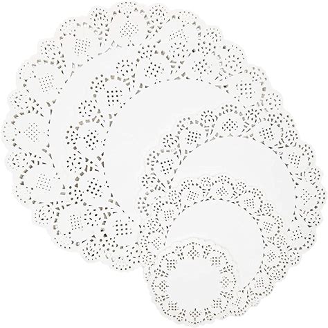 Lace Paper Doilies Round White Placemats 5 Sizes 100 Pack Lace Pattern Pattern Design Rose