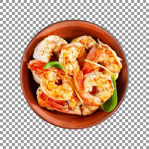 Premium Psd Fresh Bowl Of Shrimps Isolated On Transparent Background