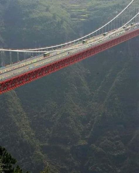 Aizhai Bridge, China! Sidu River bridge China height of 496 m 1627 ft ...