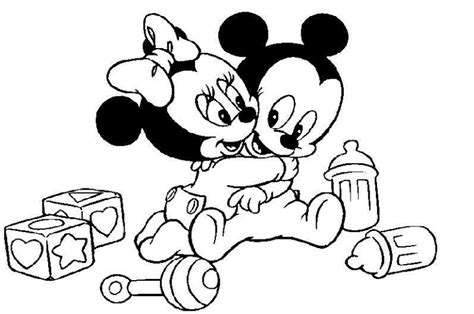 Coloriage Mickey à Imprimer Mickey Noël Mickey Bébé