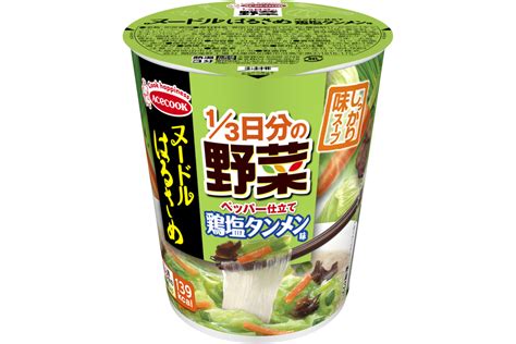 エースコック、レタス半分相当の食物繊維が入った「ヌードルはるさめ 13日分の野菜 鶏塩タンメン味」発売 グルメ Watch