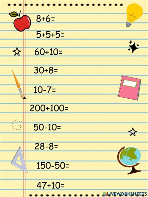 Sisat C Lculo Mental Segundo Y Tercer Grado Worksheet Calculo Mental