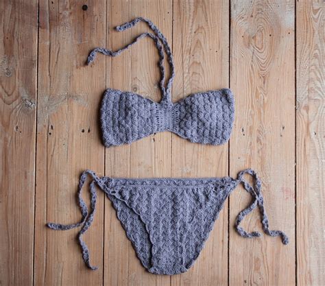 Bandeau Bikini Crochet Swimwear Crochet Bikini Set Sexy Bikini Etsy
