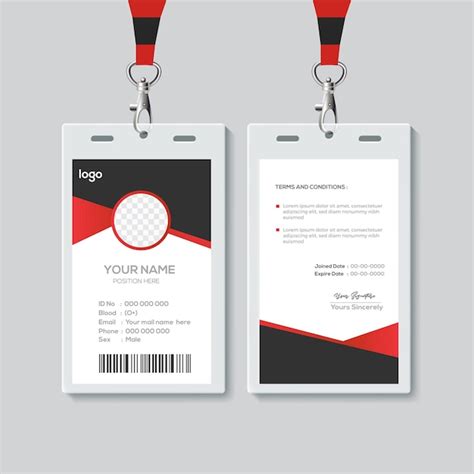 Diseño de tarjeta de identificación creativa Vector Premium