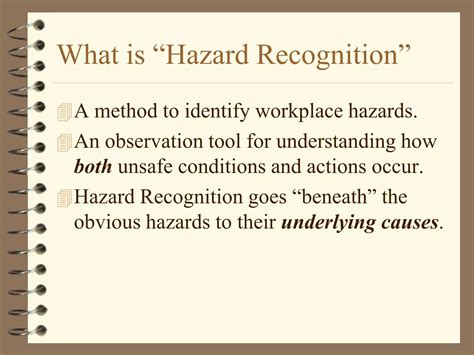 Hazard Recognition Training Generic Ppt