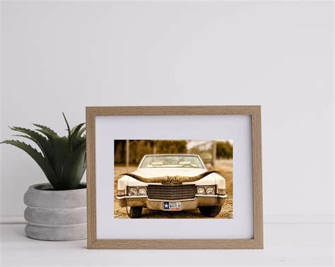 Texas Longhorn Cadillac In Sepia Etsy