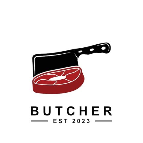 Premium Vector Butcher Logo Vector With Slogan Template