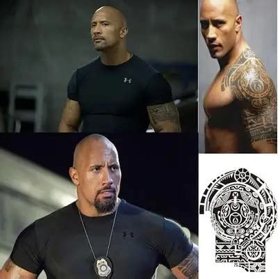 Temporary Tattoo 'Fast&Furious' Dwayne The Rock Johnson tattoo big size ...