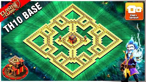 NEW STRONGEST! TH10 Hybrid Base With Copy Link 2023 | COC Town Hall 10 ...