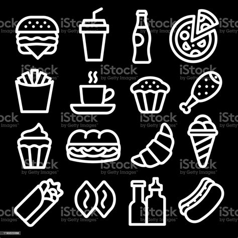 Fast Food Icons Stock Illustration Download Image Now Burger Drink Food Istock