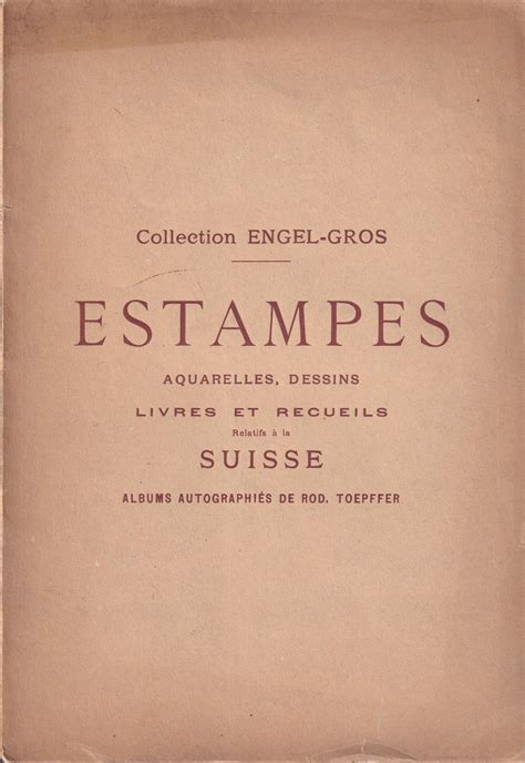 Catalogue Des Estampes Aquarelles Dessins Livres Et Recueils